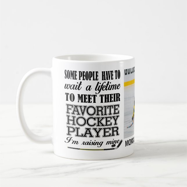 Proud Hockey-Mama Foto Kaffeetasse (Links)