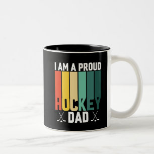 Proud Hockey-Vater Zweifarbige Tasse