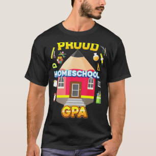 Proud Homeschool GPA Vater Mama Familie kehrte zur T-Shirt