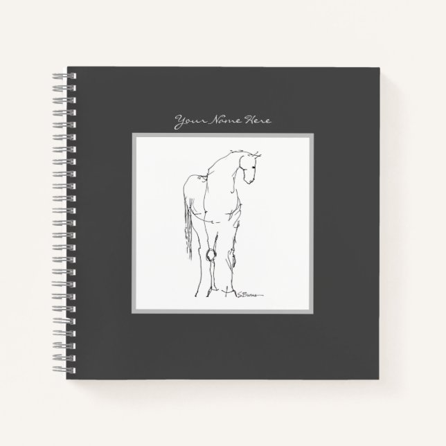 Proud Horse Spiral Notebook Notizbuch (Vorderseite)