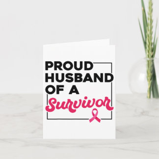 Proud Husbynd of Survivor Breast Cancer Awareness Karte