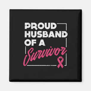 Proud Husbynd of Survivor Breast Cancer Awareness Magnet