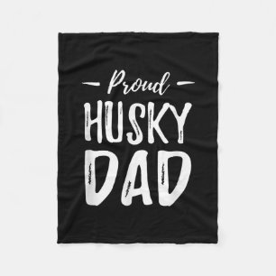 Proud Husky Dog Vater Funny Dog Lover Gift Idee Fleecedecke