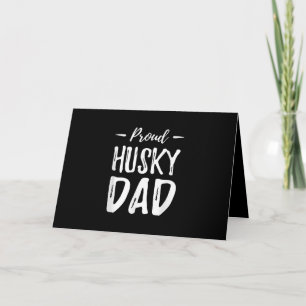 Proud Husky Dog Vater   Funny Dog Lover Gift Idee Karte
