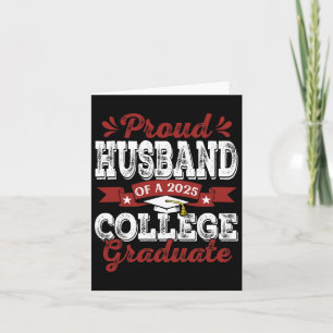 Proud Husnd of 2025 Graduate Uni Shirt Graduat Karte