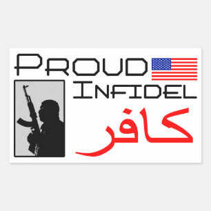 Proud Infidel Rechteckiger Aufkleber