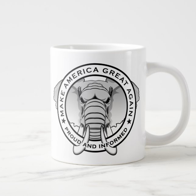 "PROUD & INFORMED" 20oz Jumbo-Tasse (Rechts)