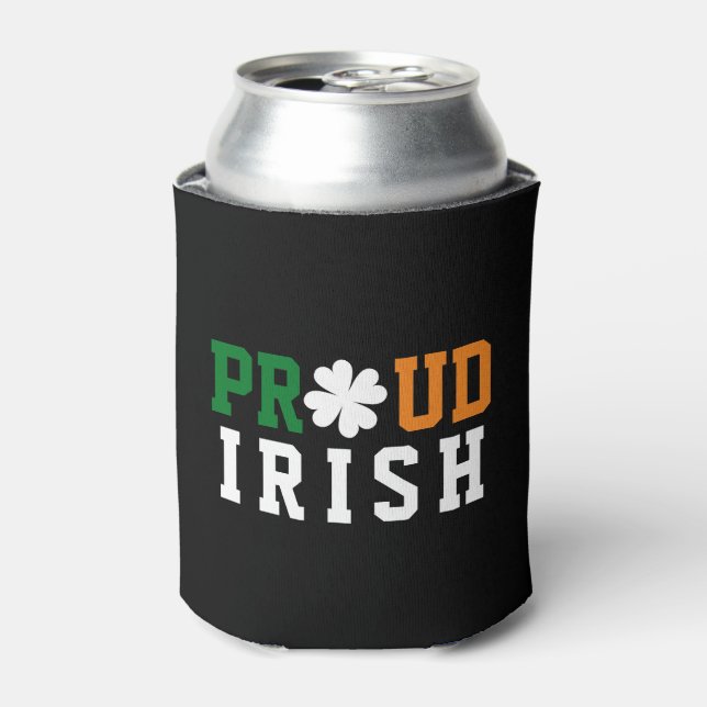 Proud Irish Kleeblatt Lucky Clover Quote St Paddy Dosenkühler (Kanne Vorderseite)