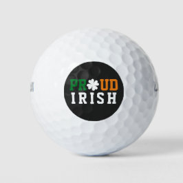 Proud Irish Kleeblatt Lucky Clover Quote St Paddy Golfball