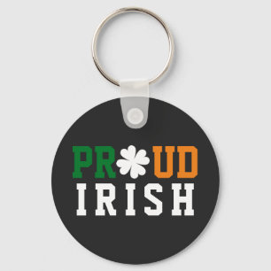 Proud Irish Kleeblatt Lucky Clover Quote St Paddy Schlüsselanhänger
