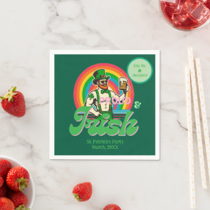 Proud & Irish St Patrick Custom LGBTQ+ Serviette