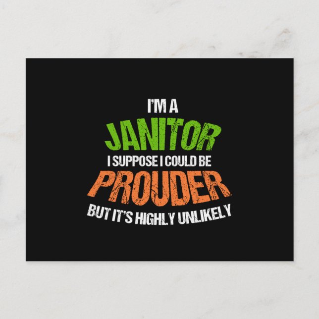 Proud Janitor Cleaners Cleaning Service Janitors G Postkarte (Vorderseite)