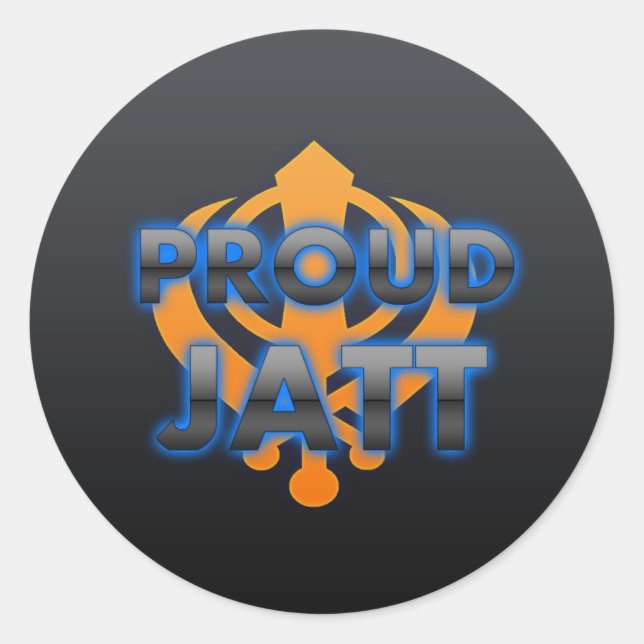 Proud Jatt, Jatt-Stolz Runder Aufkleber (Vorderseite)