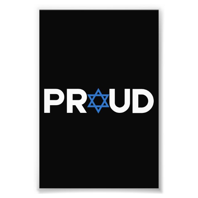Proud jüdischen Hebräischen Holiday Proud Jude Rel Fotodruck (Vorne)