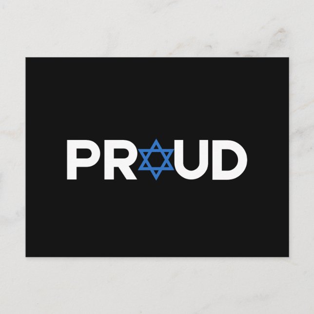Proud jüdischen Hebräischen Holiday Proud Jude Rel Postkarte (Vorderseite)