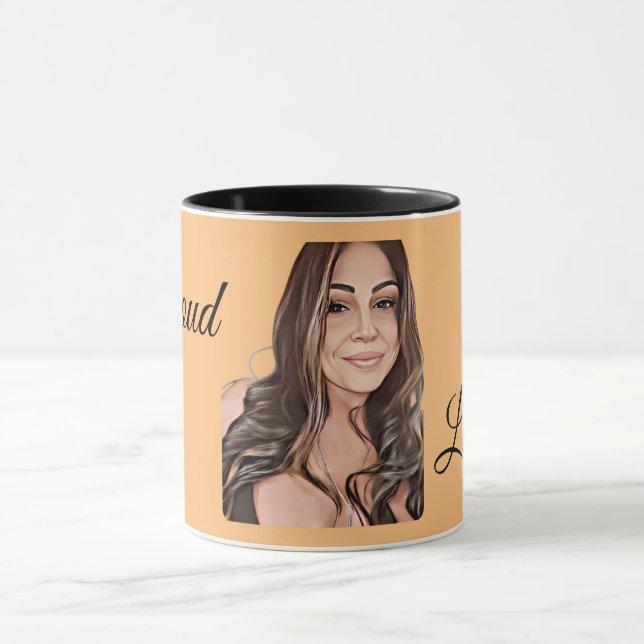 Proud Latina Beautiful Girl Tasse (Zentrum)
