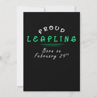 Proud Leapling Born On February 29 Birthday Gift Einladung