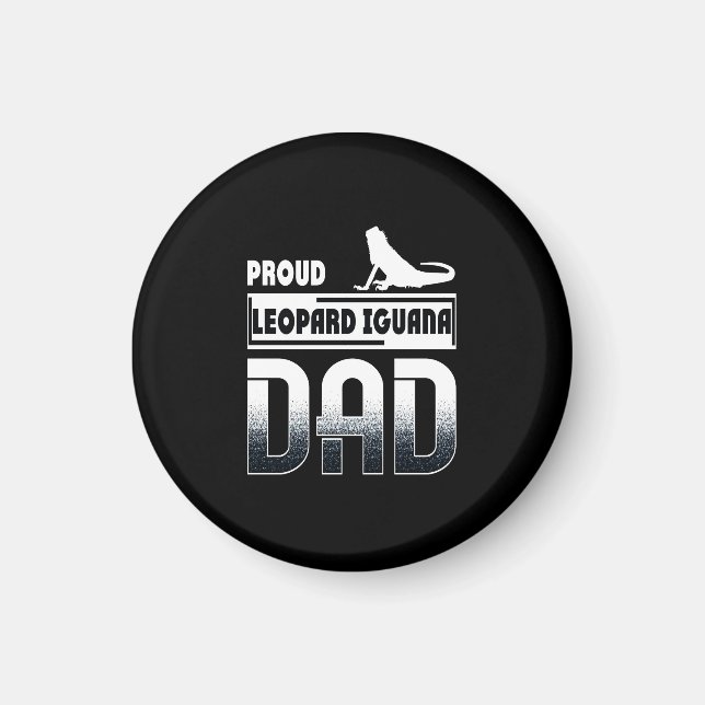 Proud Leopard Iguana Vater Magnet (Vorne)