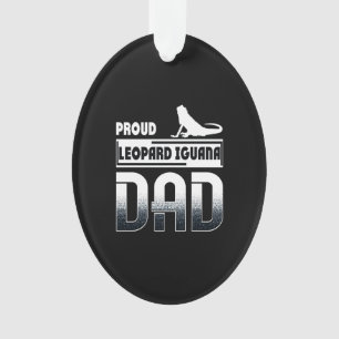 Proud Leopard Iguana Vater Ornament