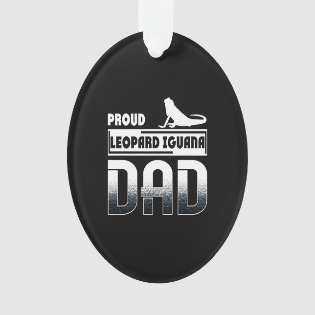 Proud Leopard Iguana Vater Ornament (Vorderseite)