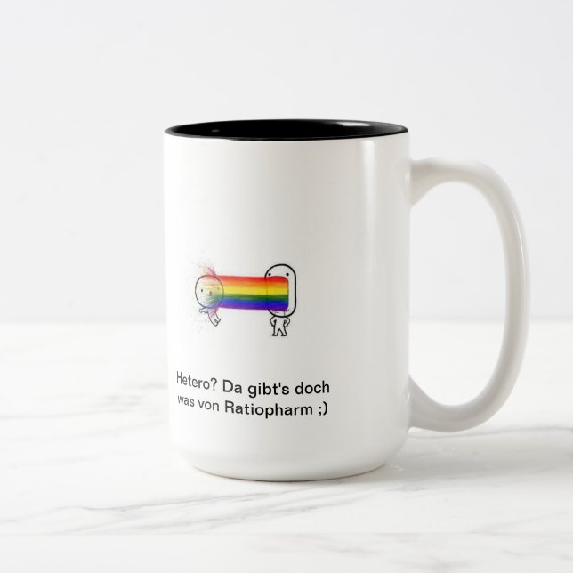 PROUD Lesbian Zweifarbige Tasse (Rechts)