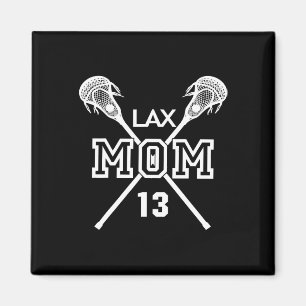 Proud Liebe Lacrosse Mama #13 Lax Player Nummer 13 Magnet