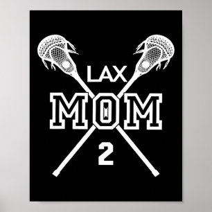 Proud Liebe Lacrosse Mama #2 Lax Player Jersey Mot Poster