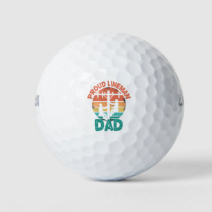 Proud Lineman Vater für Power Pole Electricians Gi Golfball