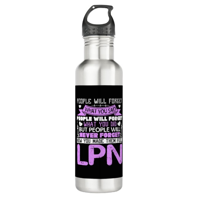 Proud LPN Nurse Shirt Edelstahlflasche (Vorderseite)
