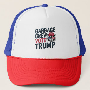 Proud MAGA Garbage Crew wählen Trump Wahl Raccoo Truckerkappe