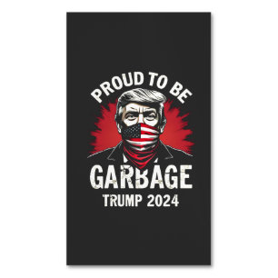 Proud MAGA Garbage für Trump-Unterstützer Wahlen Magnetische Visitenkarte