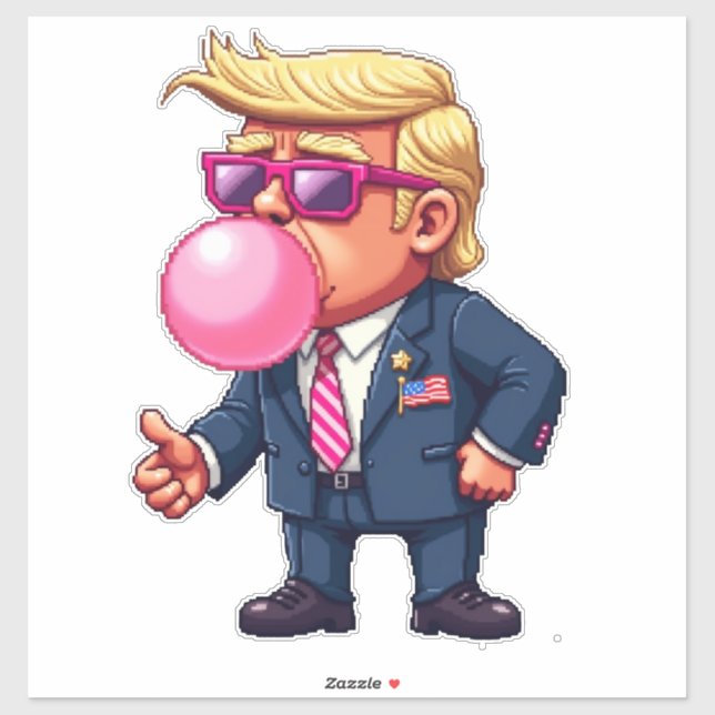 Proud Maga Trump Pixel Präsident Inaguration Day Aufkleber (Blatt)