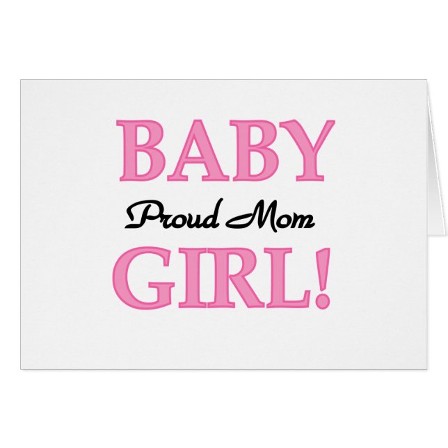 Proud Mama Baby Girl Tshirts und Geschenke (Vorderseite (Horizontal))