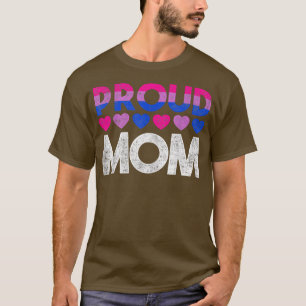 Proud Mama Biseual Bi Pride Mama LGBT Biseueal Fla T-Shirt