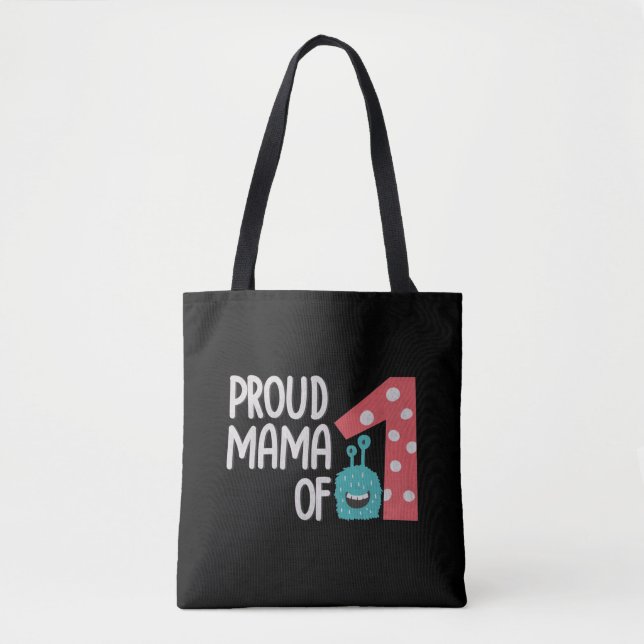 Proud Mama einer Mini-Tote-Tasche Tasche (Vorderseite)