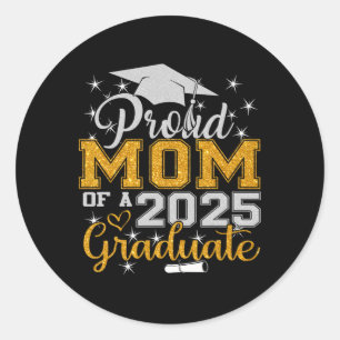 Proud-Mama eines 2025-Grad-Cl-Senior-Abschlusses Runder Aufkleber