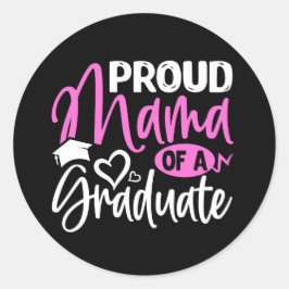 Proud Mama eines Absolventen Runder Aufkleber