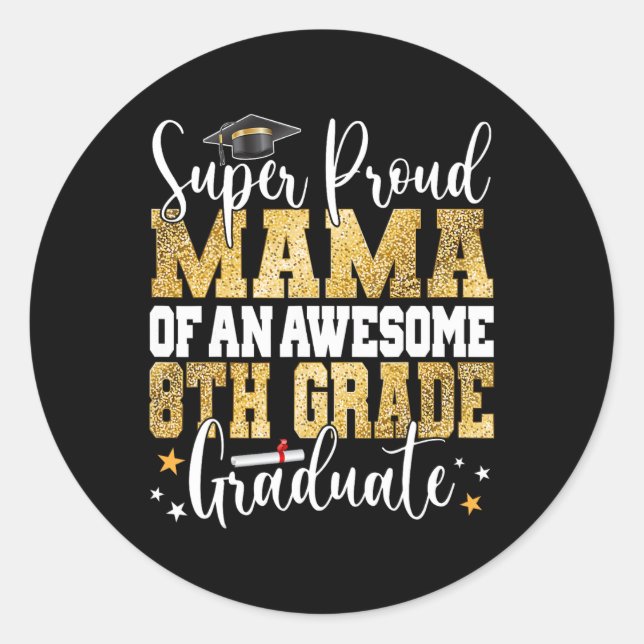 Proud Mama eines Phantastischen Grades 2023 Runder Aufkleber (Vorderseite)