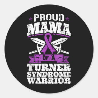 Proud Mama eines Turner-Syndrom Krieger Ts Awarene Runder Aufkleber
