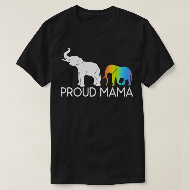 Proud Mama Elephant Mama Junge Mutter Elephant Lov T-Shirt (Design vorne)