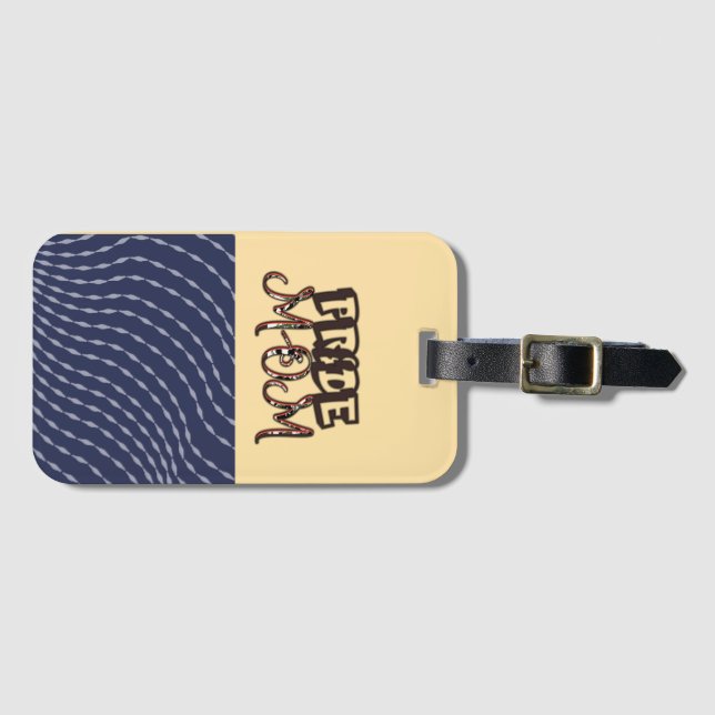 Proud Mama Journey Luggage Tag Gepäckanhänger (Vorderseite (Horizontal))