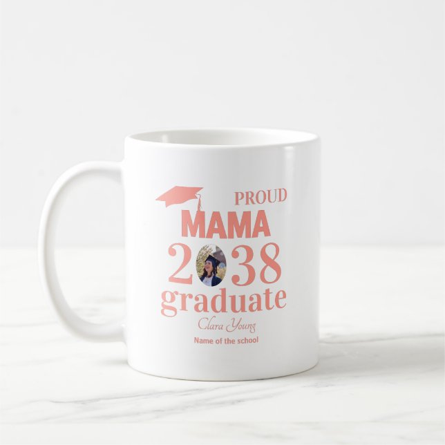 Proud mama personalized graduation kaffeetasse (Links)