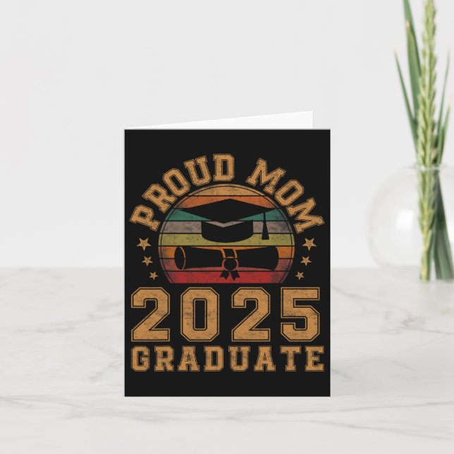Proud-Mama von 2025 Graduate Mother Senior 25 Grad Karte (Vorderseite)