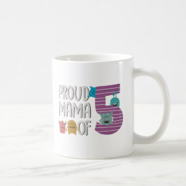 Proud Mama von fünf Kaffeetasse
