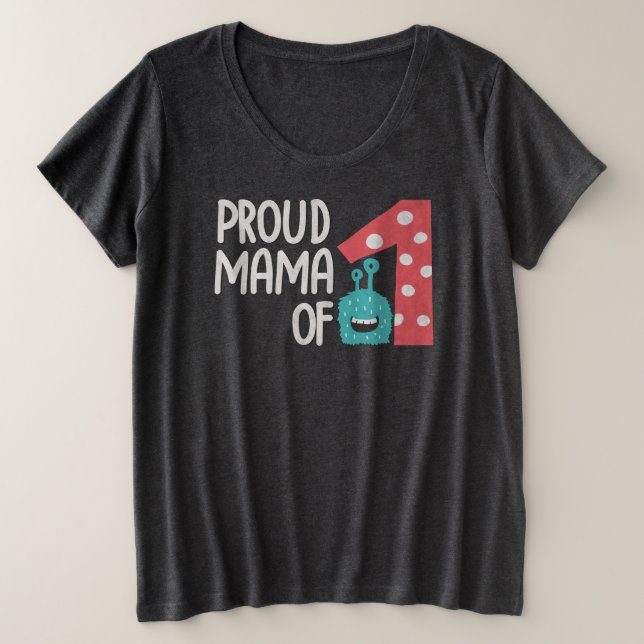 Proud Mama von One Große Größe T-Shirt (Design vorne)