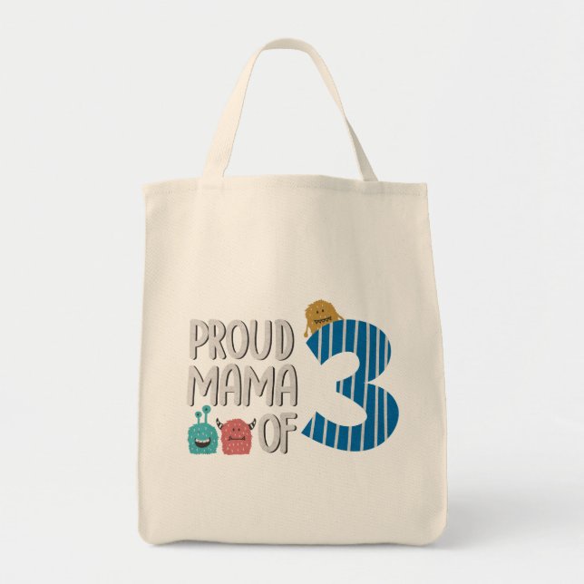 Proud Mama von Three Tote Bag Tragetasche (Vorne)