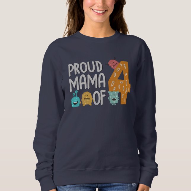 Proud Mama von Vier Sweatshirt (Vorderseite)