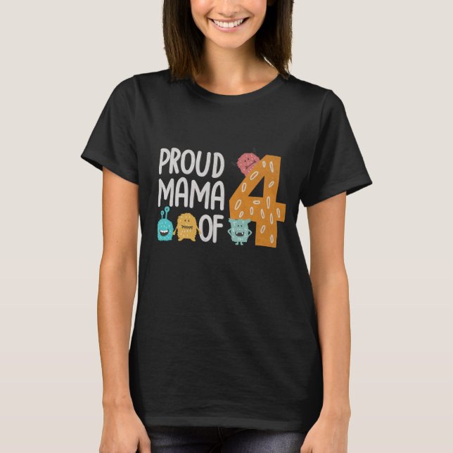 Proud Mama von Vier T-Shirt (Vorderseite)
