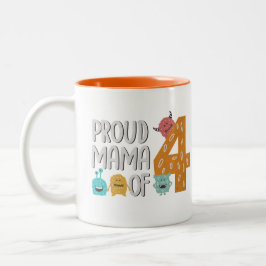 Proud Mama von Vier Zweifarbige Tasse