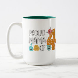 Proud Mama von Vier Zweifarbige Tasse